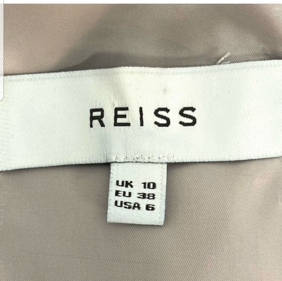 Reiss Nelly textured fit and flare dress size 6 black - Picture 3 of 12